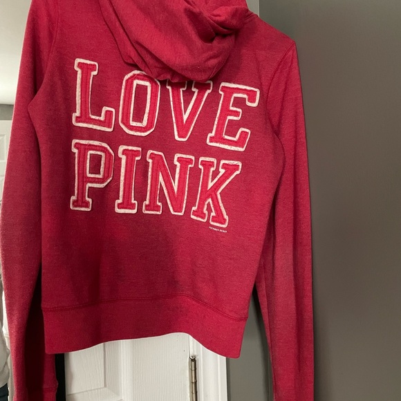 Pink red zip up hoodie - Picture 2 of 6